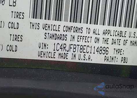 2014 Jeep Grand Cherokee Limited z USA, uszkodzony, nr VIN 1C4RJFBT8EC114896